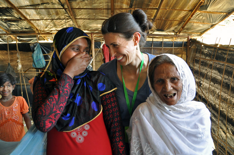 The author, middle, sharing a special moment with Areafa and Sonomaher