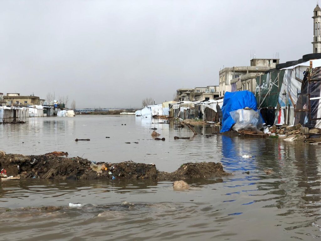Storms in Lebanon create floods throughout the refugee camp.