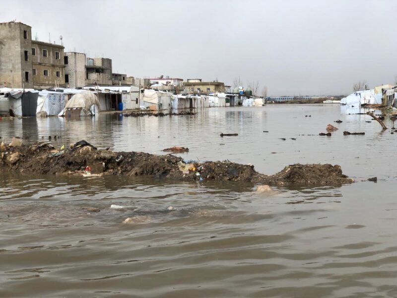 Syrian refugee camp in the Lebanon’s Bekaa Valley hit by storm Norma