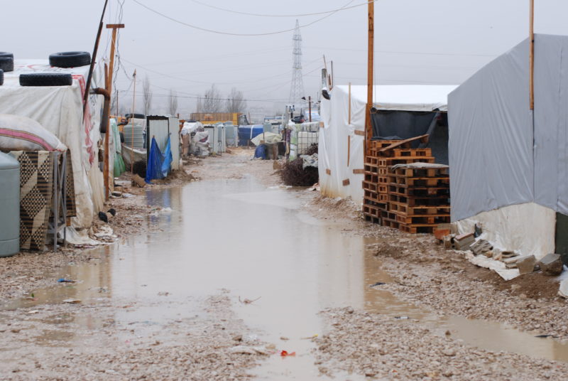 A refugee settlement in the Bekaa Valley, Lebanon