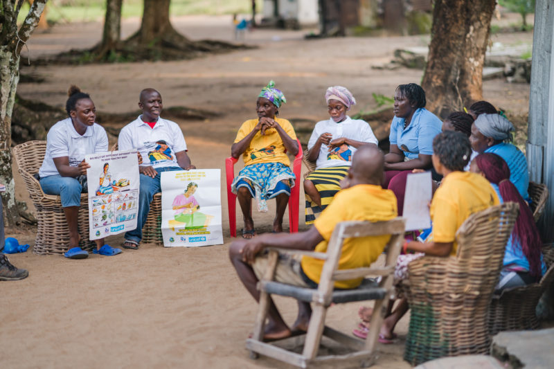 Ten women empowering women in Liberia by delivering practical advice and encouragement to pregnant women