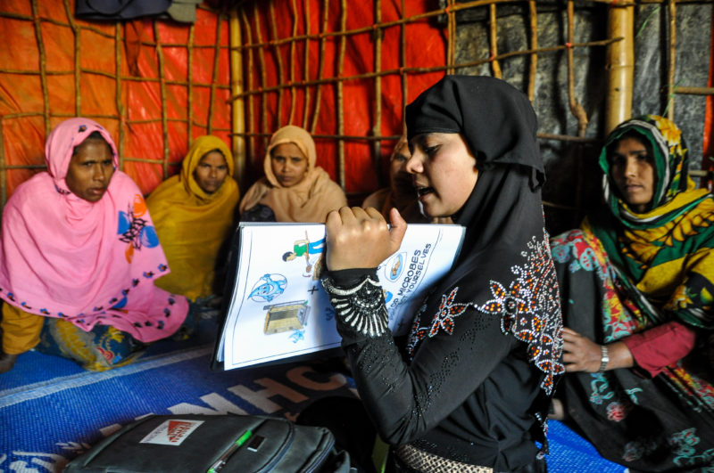 Community Health Worker, Morjan, works in the refugee camp in Bangladesh 2018