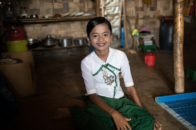 Maisara, a Rohingya refugee community health worker who teaches others about mental health 