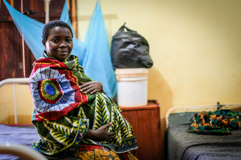 Odetta, a Tanzania refugee, being monitored for her pregnancy at a Medical Teams clinic