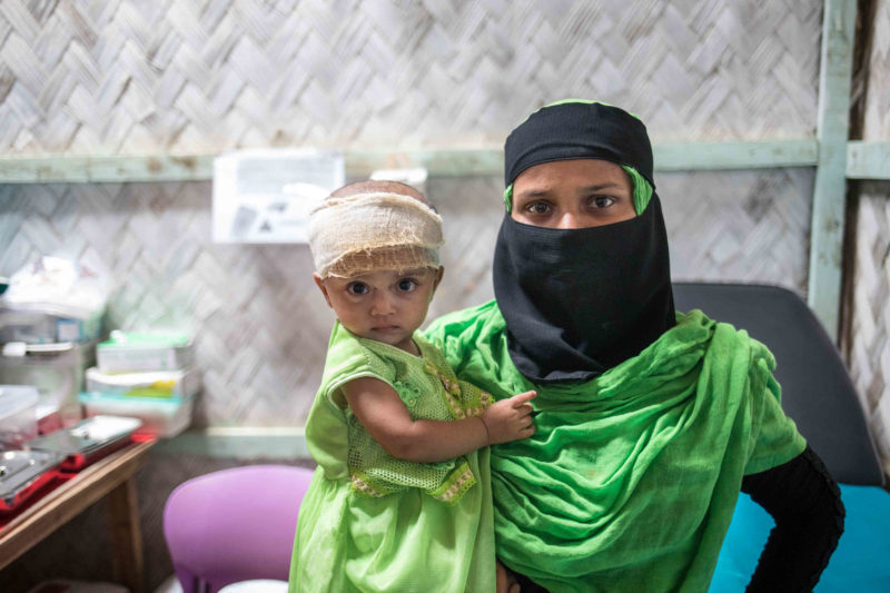 Baby, Asma Bibi and mother Shomsum in Bangladesh.