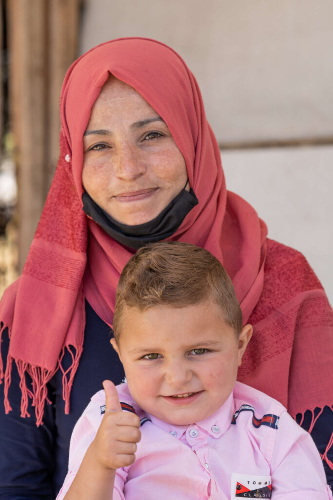 photo four-year-old Ibrahim and his mother