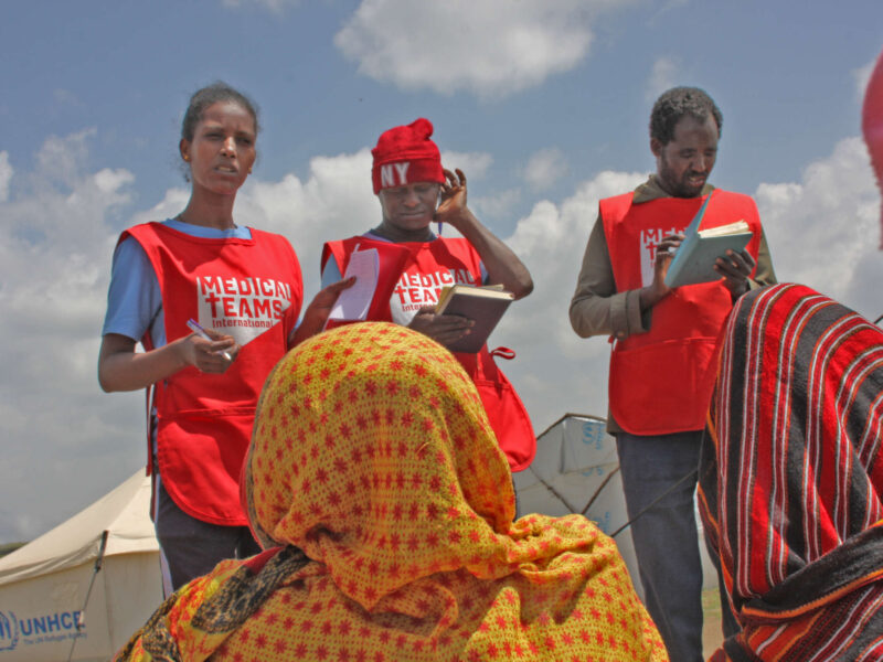 Senait at work with other CHWs in Amhara, 2022