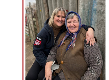 Elizaveta and a Medical Teams staff member.