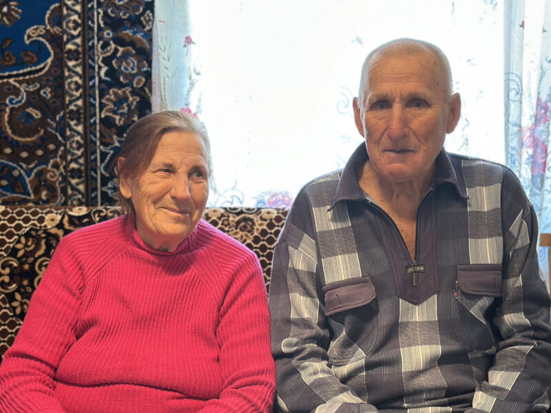 A portrait of Mykhailo in his home.
