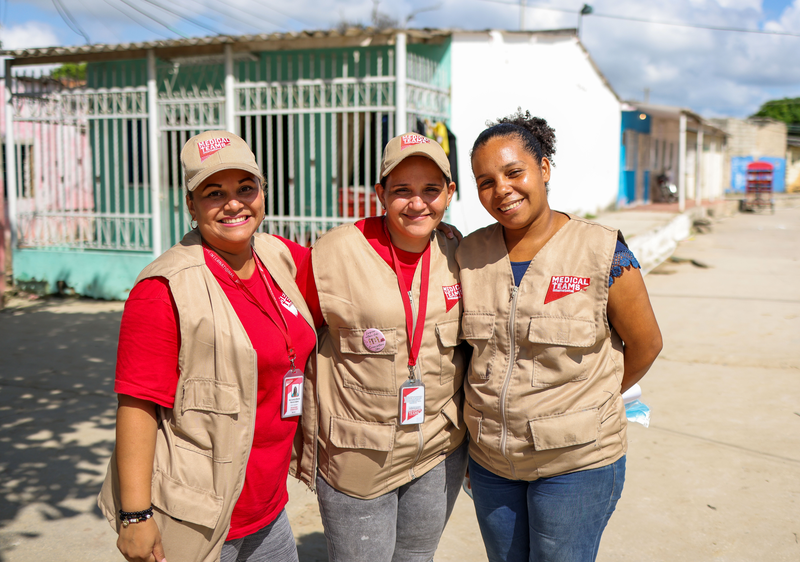 Portrait of community health volunteers in the barrio in Barranquilla.