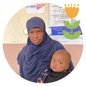 Portrait of Keh Ibrahim Ismael and her son. 