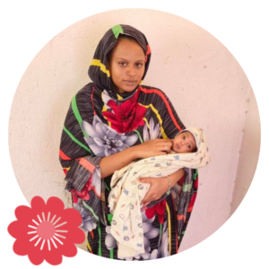Portrait of Zeynab Ahmed and her daughter, Rewena. 