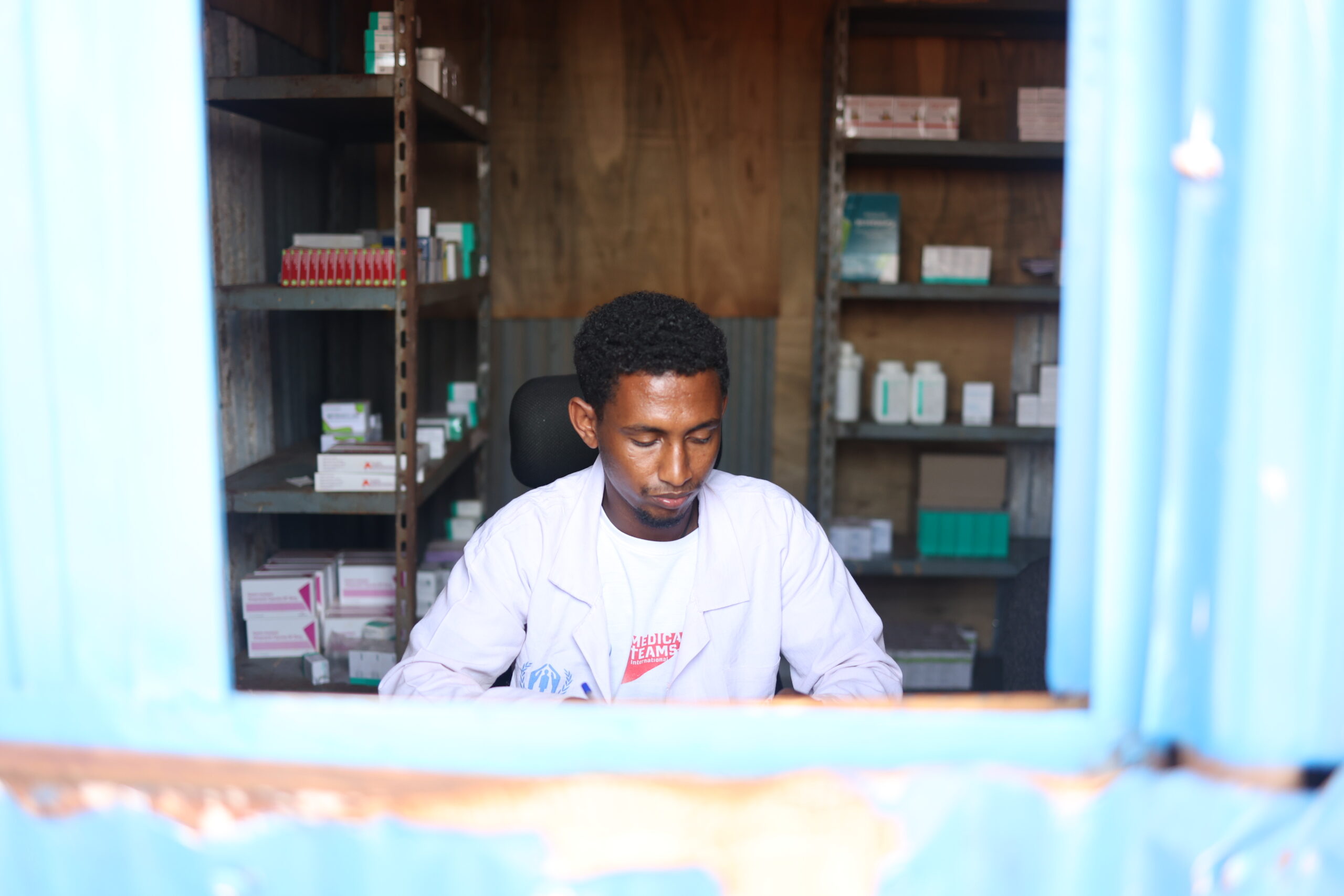 A pharmacy window in Ethiopia.