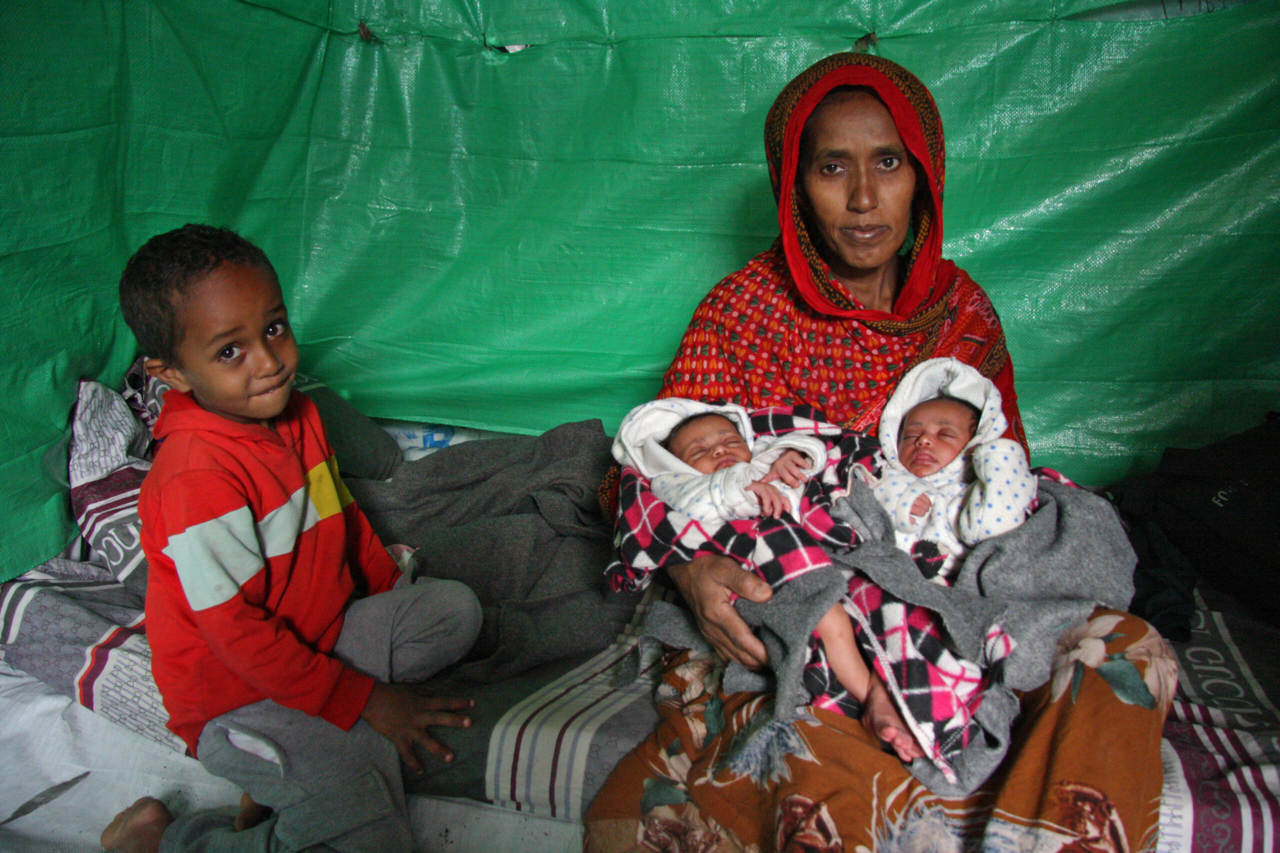 An Ethiopian mother and her children. 