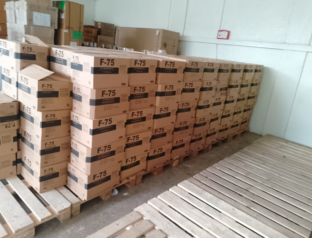 Therapeutic milk recently arrived in Ethiopia. Photo credit - Surafel Assefa