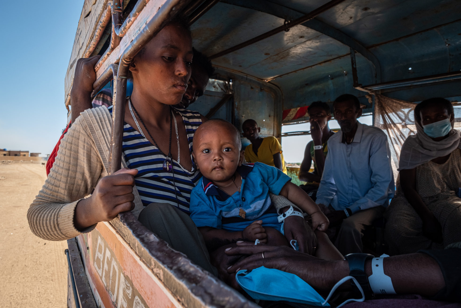 Tigray refugees cross the border to Sudan in 2020