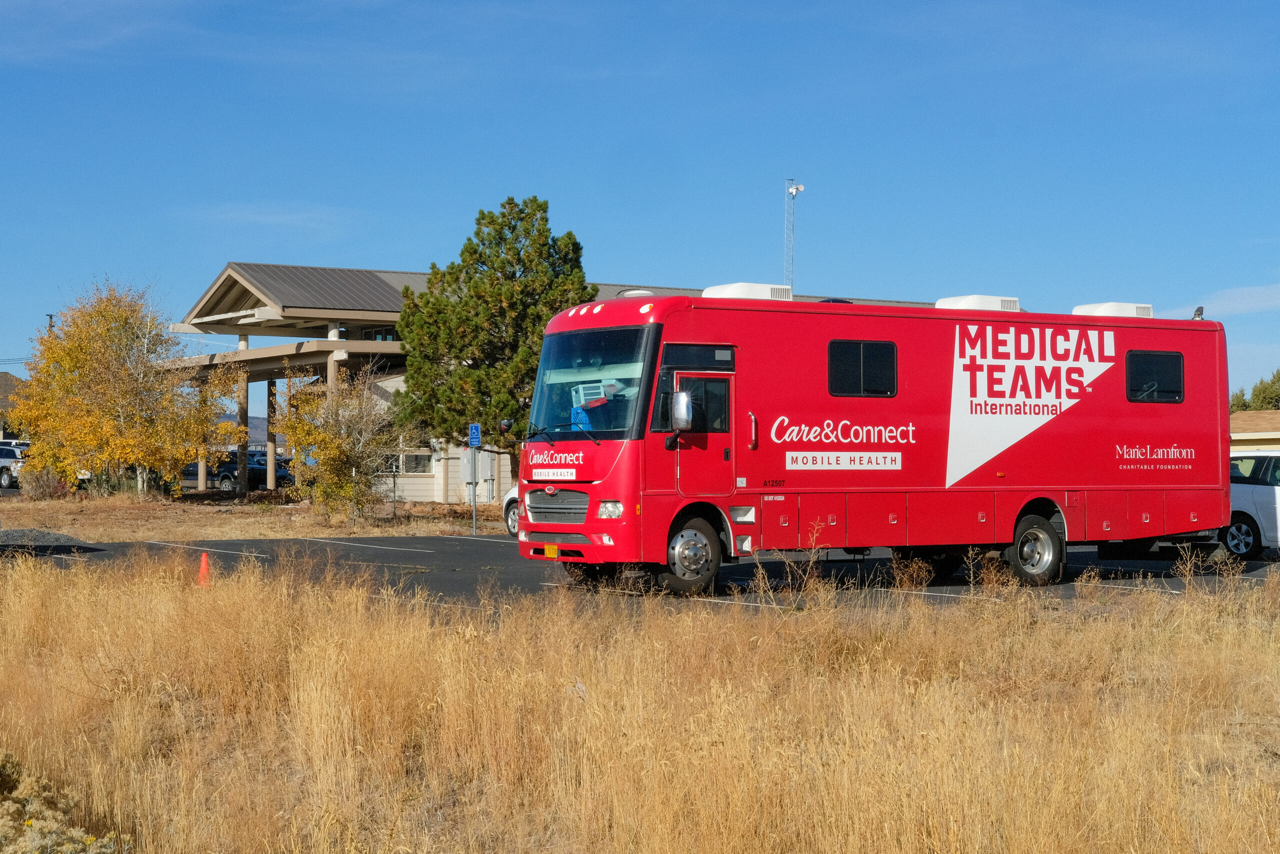 Medical Teams van outside of a clinic in Burns, OR.